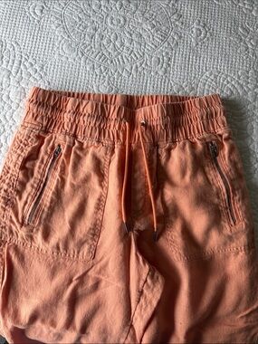 Athleta Coral Orange Drawstring Track Joggers